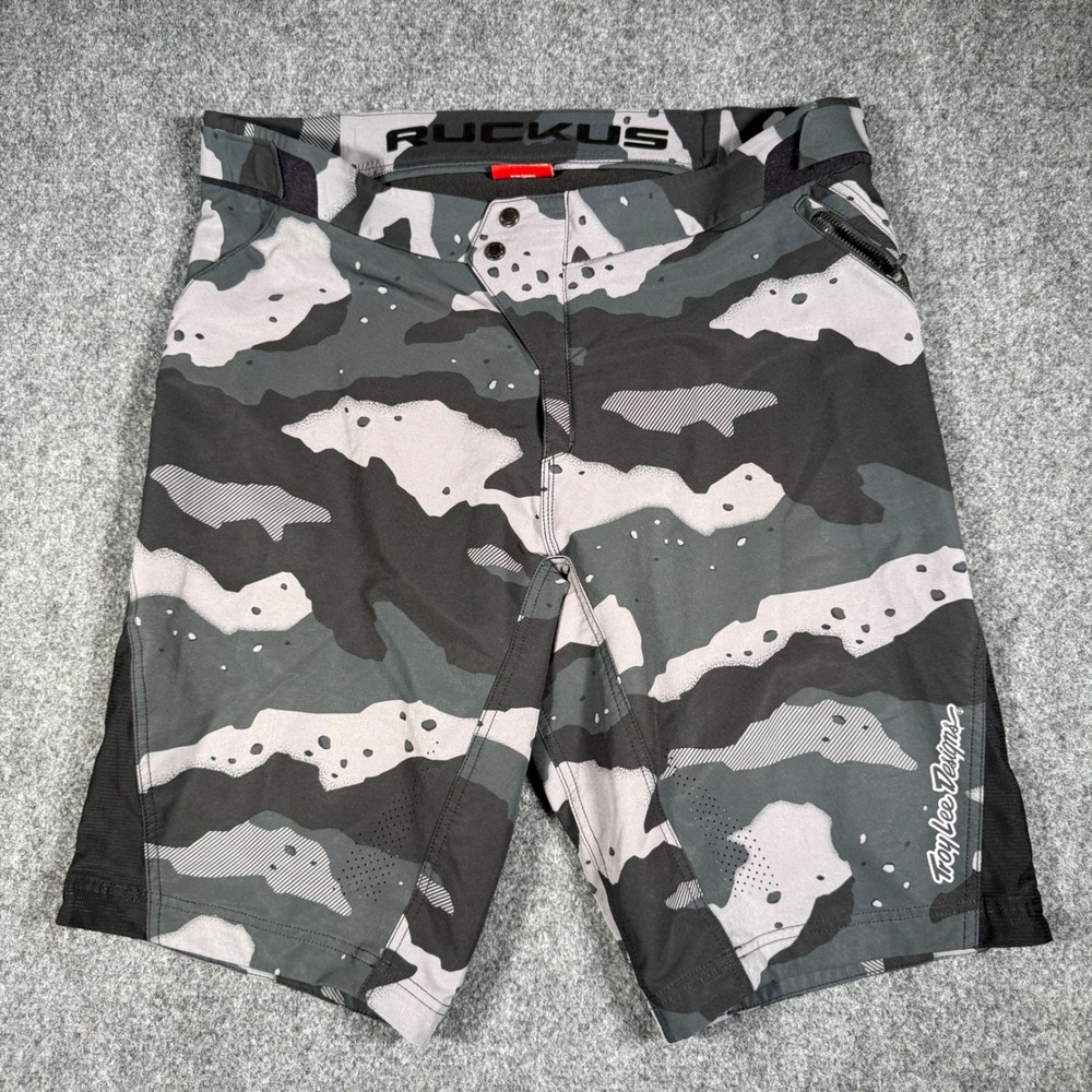Troy Lee Designs Ruckus MTB Shorts Mens 38 Gray Camo Mountain Bike Cycling